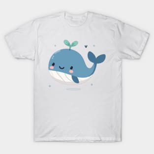 Cute Whale Art T-Shirt